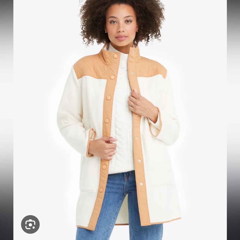 NWT Draper James Button Down Fleece Coat